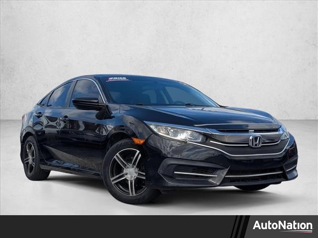 Crystal Black Pear 2016 Honda Civic LX Sedan Front-Wheel Drive Automatic