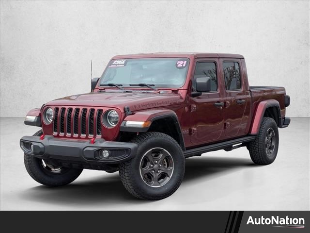Red 2021 Jeep Gladiator Rubicon Crew Cab 4WD Pickup Truck Four-Wheel Drive 8-Speed Automatic