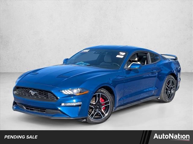 Lightning Blue Metallic 2018 Ford Mustang EcoBoost Premium Coupe RWD Coupe Rear-Wheel Drive Automatic