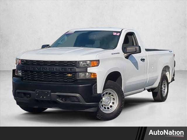 Summit White 2022 Chevrolet Silverado 1500 Work Truck Regular Cab LB 4WD Pickup Truck Four-Wheel Drive 8-Speed Automatic