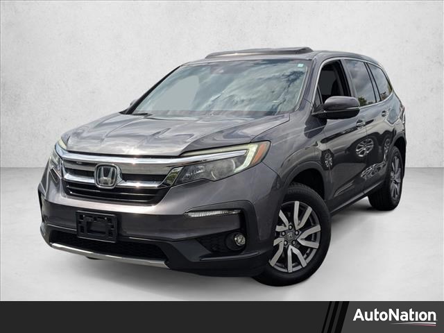 Gray (Modern Steel Metallic) 2019 Honda Pilot EX-L FWD SUV / Crossover Front-Wheel Drive Automatic