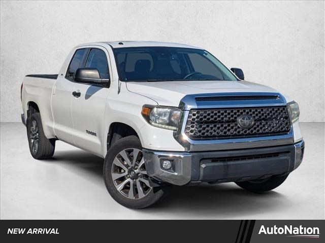 Super White 2019 Toyota Tundra SR5 Double Cab 4.6L Pickup Truck 4X2 Automatic