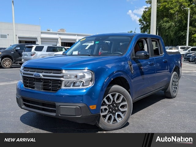 Atlas Blue Metallic 2024 Ford Maverick Lariat SuperCrew FWD Pickup Truck Front-Wheel Drive Automatic