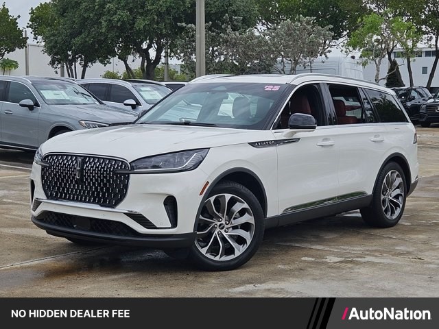 Pristine White Metallic Tri-Coat 2025 Lincoln Aviator SUV / Crossover Rear-Wheel Drive Automatic