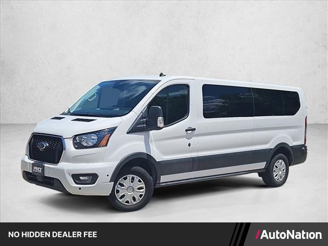 Oxford White 2024 Ford Transit Passenger 350 XLT Low Roof LB RWD Van Rear-Wheel Drive Automatic