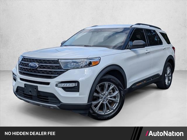 Star White Metallic Tri-Coat 2021 Ford Explorer SUV / Crossover Rear-Wheel Drive Automatic