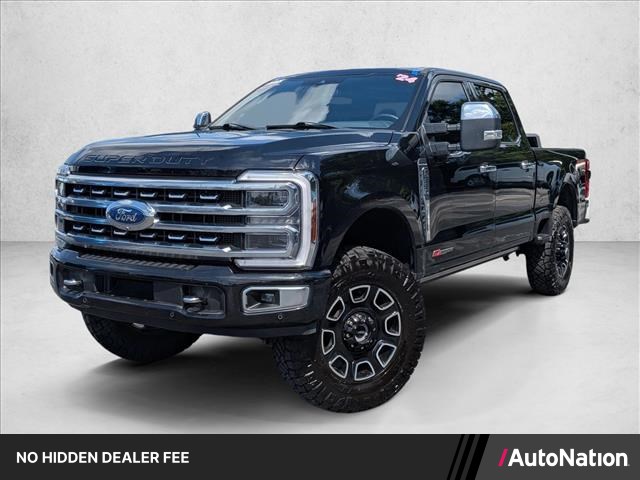 Agate Black Metallic 2024 Ford F-250 Super Duty Platinum Crew Cab 4WD Pickup Truck Four-Wheel Drive Automatic