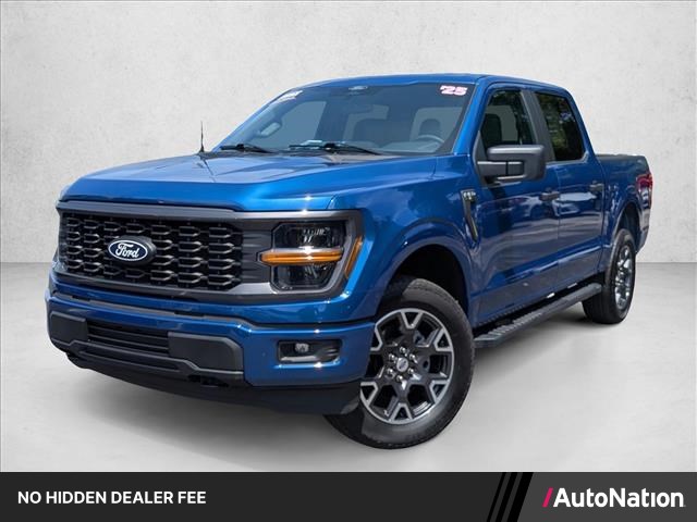 Atlas Blue Metallic 2025 Ford F-150 STX SuperCrew 4WD Pickup Truck Four-Wheel Drive Automatic