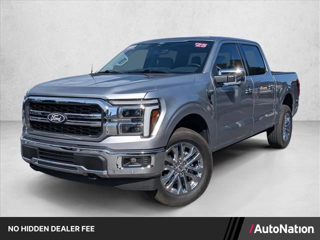 Iconic Silver Metallic 2025 Ford F-150 Lariat SuperCrew 4WD Pickup Truck Four-Wheel Drive Automatic