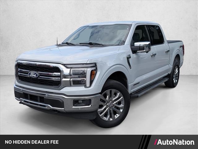 Space White Metallic 2025 Ford F-150 Lariat SuperCrew 4WD Pickup Truck Four-Wheel Drive Automatic