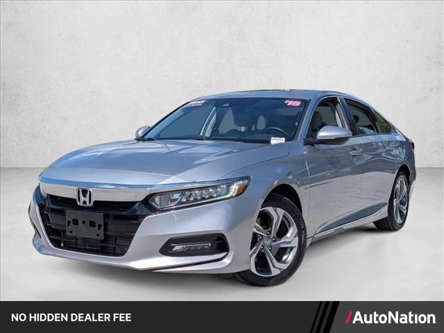 Silver/Gray 2018 Honda Accord Sedan Front-Wheel Drive Automatic