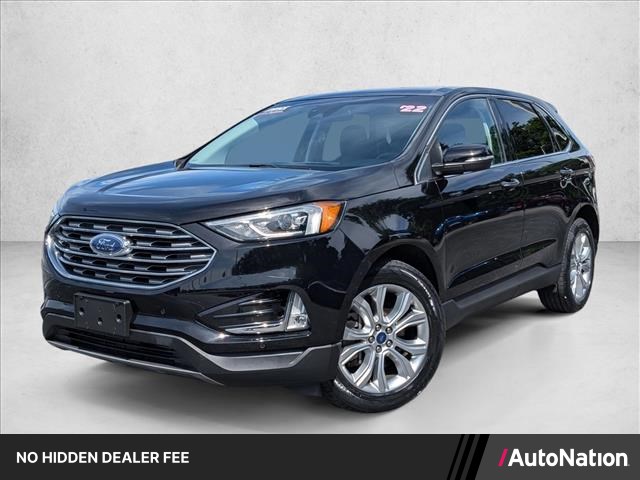 Agate Black Metallic 2022 Ford Edge Titanium AWD SUV / Crossover All-Wheel Drive 8-Speed Automatic