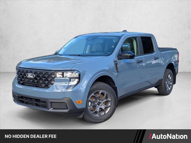 Blue (Azure Gray Metallic Tri-Coat) 2025 Ford Maverick XLT SuperCrew FWD Pickup Truck Front-Wheel Drive Continuously Variable Transmission