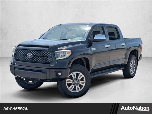 Midnight Black Metallic 2018 Toyota Tundra Platinum CrewMax 5.7L 4WD Pickup Truck Four-Wheel Drive Automatic