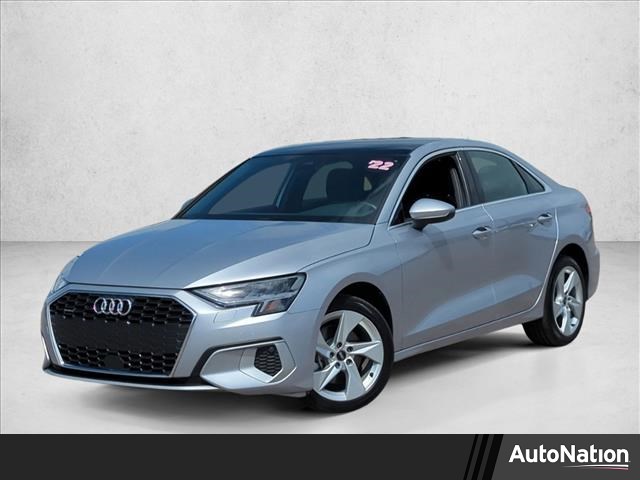 Silver/Gray 2022 Audi A3 40 TFSI quattro Premium AWD Sedan All-Wheel Drive Automatic
