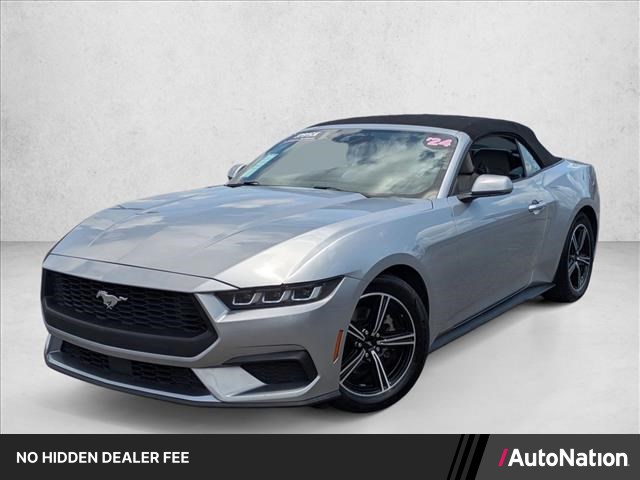 Iconic Silver Metallic 2024 Ford Mustang Convertible Rear-Wheel Drive Automatic