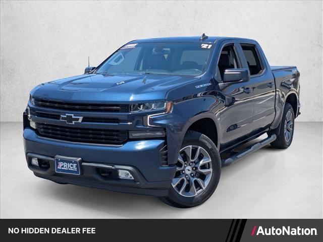 Northsky Blue Metallic 2021 Chevrolet Silverado 1500 RST Crew Cab 4WD Pickup Truck Four-Wheel Drive Automatic