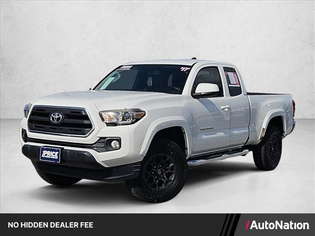 Super White 2017 Toyota Tacoma Pickup Truck Four-Wheel Drive Automatic