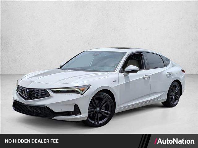 Gray (Platinum White Pea) 2025 Acura Integra FWD with Technology and A-SPEC Package Sedan Front-Wheel Drive 6-Speed Manual