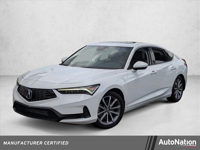 White 2024 Acura Integra FWD Sedan Front-Wheel Drive Continuously Variable Transmission