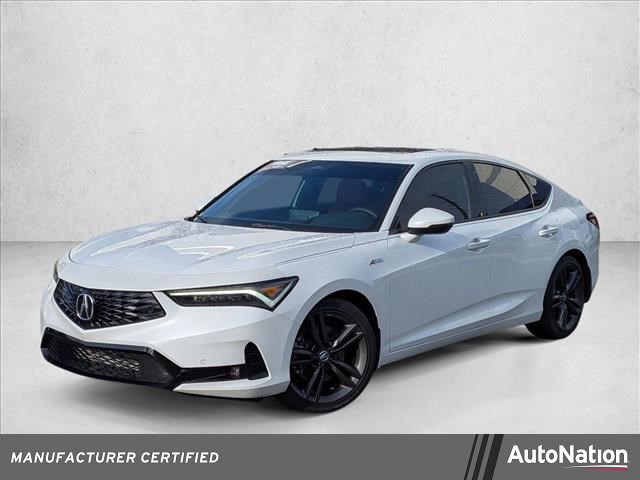 White 2024 Acura Integra FWD with Technology and A-SPEC Package Sedan Front-Wheel Drive Continuously Variable Transmission