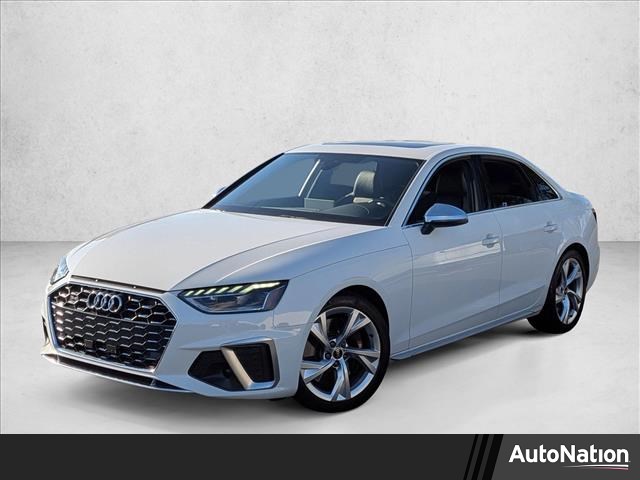 Glacier White Metallic 2022 Audi S4 3.0T quattro Premium AWD Sedan All-Wheel Drive Automatic