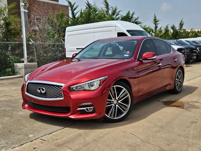 Red (Venetian Ruby) 2015 INFINITI Q50 3.7 Premium RWD Sedan Rear-Wheel Drive Automatic