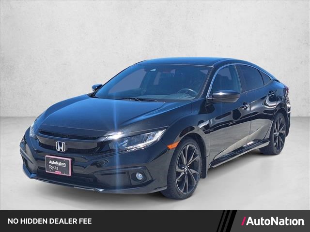 Black 2020 Honda Civic Sport Sedan FWD Sedan Front-Wheel Drive Automatic