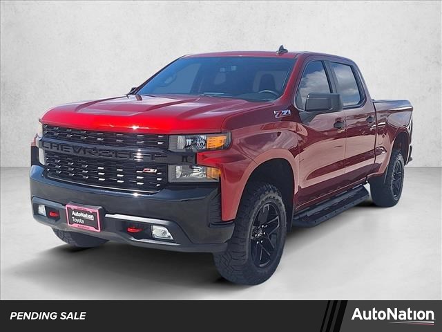 Cherry Red Tintcoat 2021 Chevrolet Silverado 1500 Custom Trail Boss Crew Cab 4WD Pickup Truck Four-Wheel Drive 6-Speed Automatic