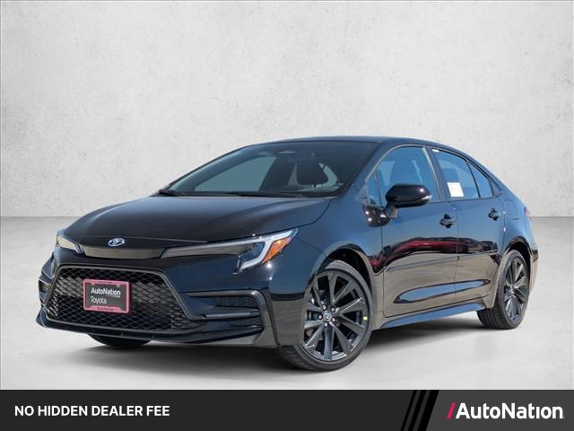 Midnight Black Metallic 2025 Toyota Corolla SE FWD Sedan Front-Wheel Drive Continuously Variable Transmission