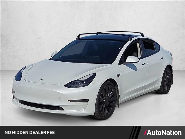 Pearl White Multi-Coat 2022 Tesla Model 3 Sedan All-Wheel Drive Automatic