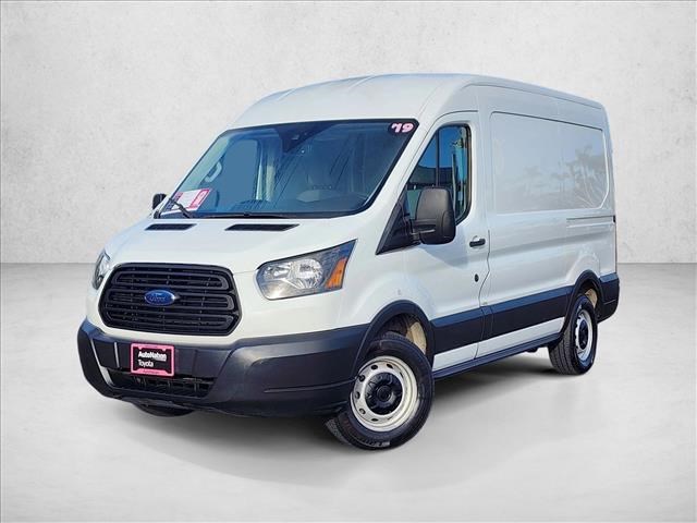 Oxford White 2019 Ford Transit Cargo 150 Medium Roof RWD with Sliding Passenger-Side Door Van Rear-Wheel Drive 6-Speed Automatic