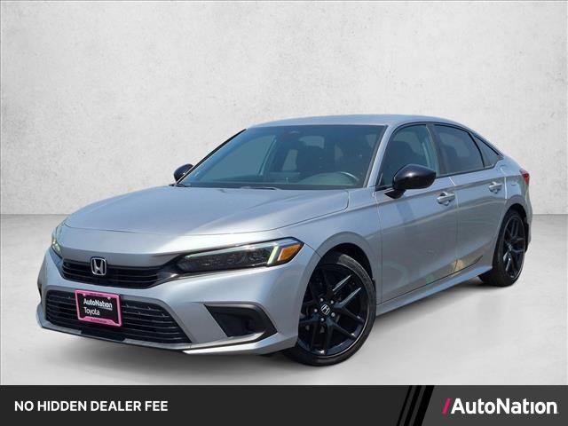 Silver/Gray 2023 Honda Civic Sedan Front-Wheel Drive Automatic