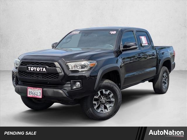 Midnight Black Metallic 2018 Toyota Tacoma TRD Off Road Double Cab 4WD Pickup Truck Four-Wheel Drive Automatic