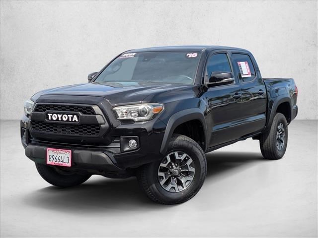 Midnight Black Metallic 2018 Toyota Tacoma TRD Off Road Double Cab 4WD Pickup Truck Four-Wheel Drive Automatic