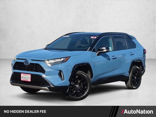 Cavalry Blue/Midnight Black Metallic 2023 Toyota RAV4 Hybrid SUV / Crossover All-Wheel Drive Automatic