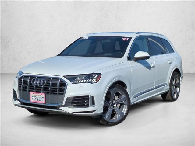 Glacier White Metallic 2021 Audi Q7 quattro Prestige 55 TFSI SUV / Crossover All-Wheel Drive Automatic