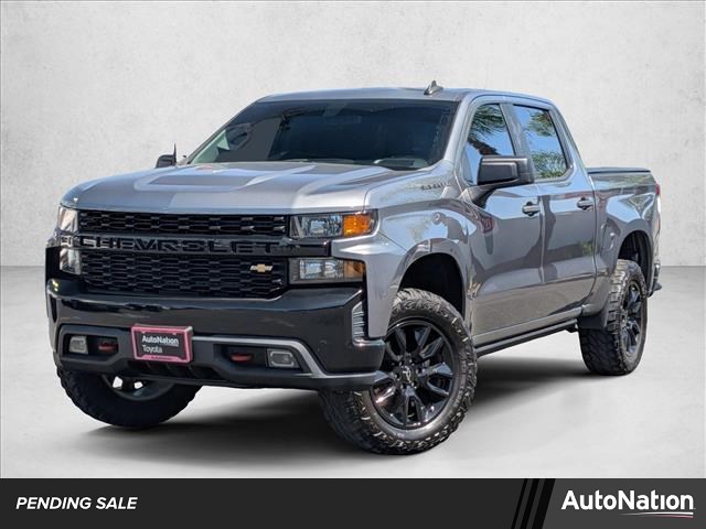 Gray (Satin Steel Metallic) 2021 Chevrolet Silverado 1500 Custom Crew Cab RWD Pickup Truck 4X2 8-Speed Automatic