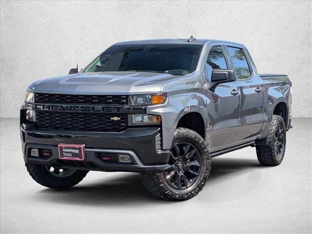 Gray (Satin Steel Metallic) 2021 Chevrolet Silverado 1500 Custom Crew Cab RWD Pickup Truck 4X2 8-Speed Automatic