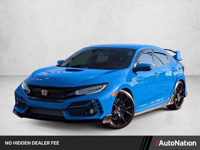 Blue 2021 Honda Civic Type R Touring FWD Hatchback Front-Wheel Drive 6-Speed Manual