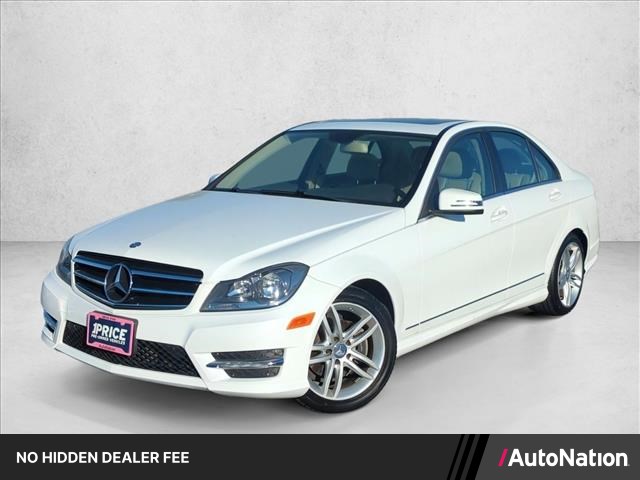 White 2014 Mercedes-Benz C-Class Sedan Rear-Wheel Drive Automatic