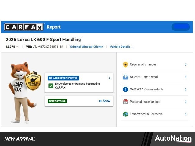 2025 Lexus LX 600 F Sport Handling AWD