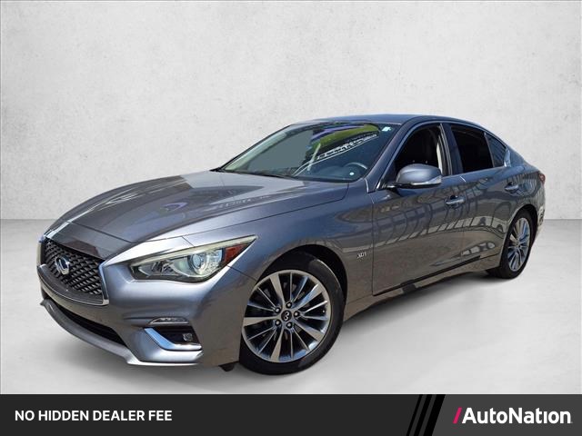 Gray (Graphite Shadow) 2019 INFINITI Q50 Sedan Rear-Wheel Drive Automatic
