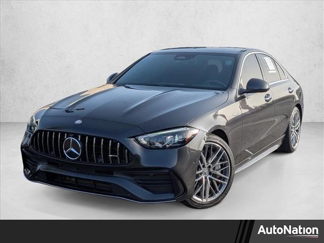 Gray (Graphite Grey Metallic) 2024 Mercedes-Benz C-Class AMG C 43 4MATIC Sedan All-Wheel Drive Automatic