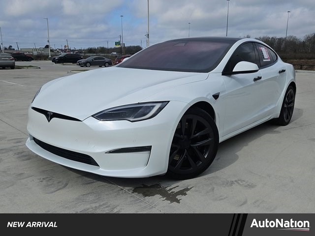 Pearl White Multi-Coat 2022 Tesla Model S AWD Sedan All-Wheel Drive 1-Speed Automatic