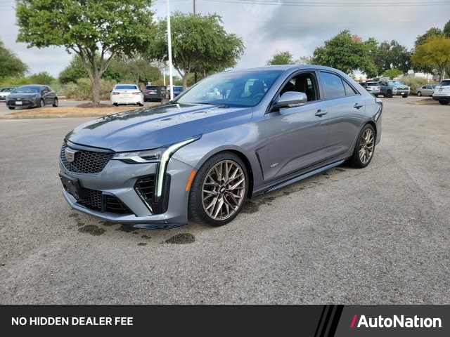 Gray (Satin Steel Metallic) 2022 Cadillac CT4-V Blackwing Sedan Rear-Wheel Drive Automatic