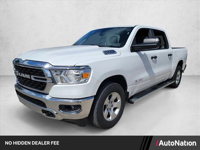 Bright White Clearcoat 2023 RAM 1500 Big Horn Crew Cab RWD Pickup Truck 4X2 8-Speed Automatic