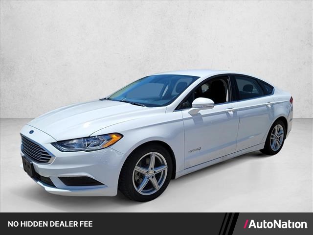 Oxford White 2018 Ford Fusion Hybrid Sedan Front-Wheel Drive Automatic