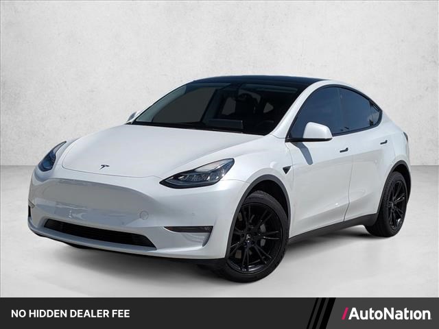 Pearl White Multi- 2022 Tesla Model Y SUV / Crossover All-Wheel Drive Automatic