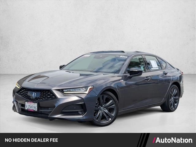 Gray (Modern Steel Metallic) 2023 Acura TLX Sedan All-Wheel Drive Automatic